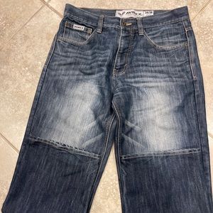 AVIREX Men's Embroidered Pockets Mid Rise 34 x 30